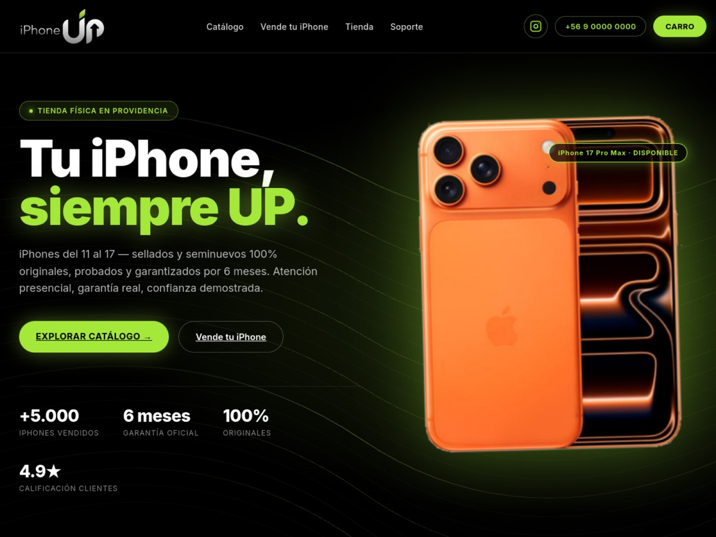 iPhone Up · Diseño Web · Live
